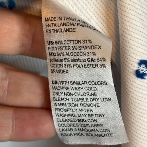 Chico's Blouse Women's Size XL Polka Dots Stripes Office Chicos 3 - Picture 4 of 4